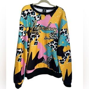 Switch Remarkable “Legendary” Graphic Sweatshirt Size 2X Bold Retro Animal Print